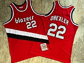 Blazers 22 Clyde Drexler Red 1983-84 Hardwood Classics Swingman Jersey Mixiu,baseball caps,new era cap wholesale,wholesale hats